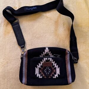 Wrangler Black and Brown Patterned Belt Bag